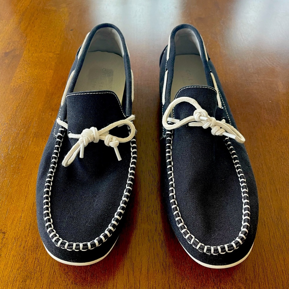 Men's Black Cole Haan Canvas Loafers